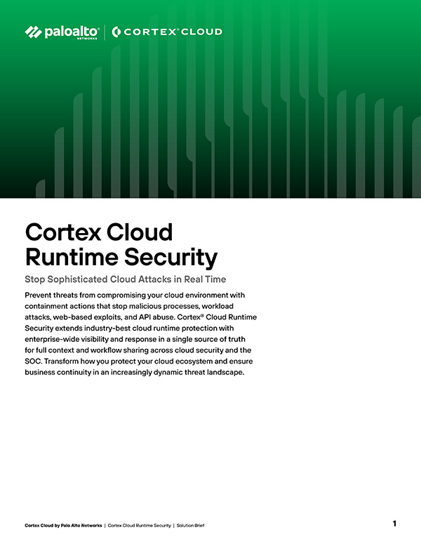 Seguridad en tiempo de ejecución de Cortex Cloud: defensa en tiempo real contra los ataques a la nube