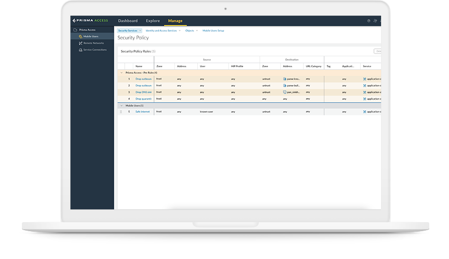 SSE utiliza FWaaS para agregar tráfico de múltiples fuentes, ya sea en las instalaciones o en la nube.
