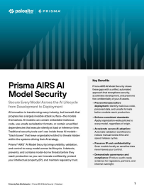 AI Model Security de Prisma AIRS