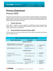 Prisma AIRS: Privacidad