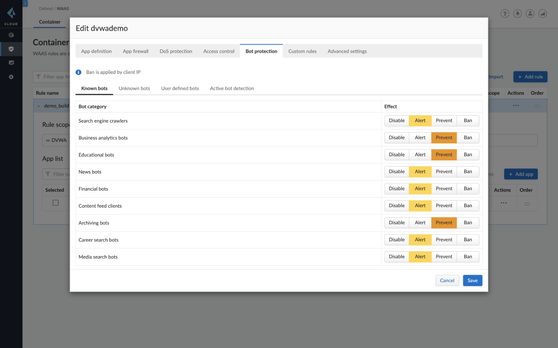 Gestión de riesgos de bots
