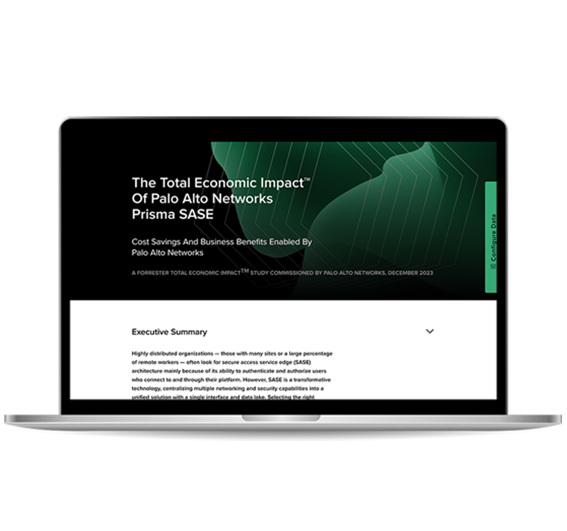 Total Economic Impact™ de Prisma SASE de Palo Alto Networks